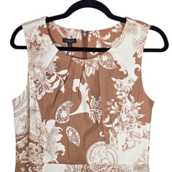 Talbots Paisley Sheath Knee Length Dress Size 8 - Picture 2 of 10